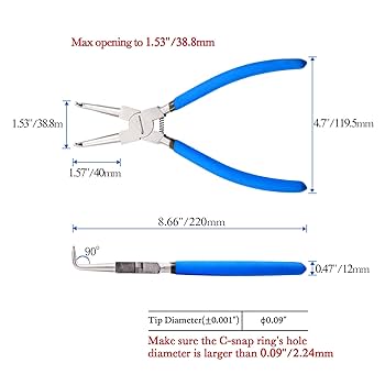 デュオ　プライヤー Amazon | SPEEDWOX スナップリングプライヤー 穴用 曲爪 90°先端